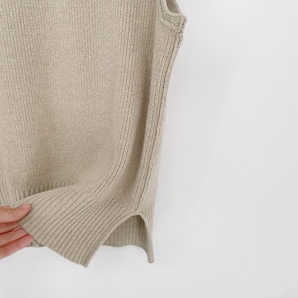 Free People Oversized Chunky Knit Sweater Vest Tank Sleeveless Small Women’s - Picture 6 of 8